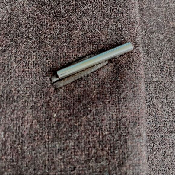 Pierre Cardin 1970s Notched Lapels Single-Breasted Jacket Chocolate Sz 80A IT4 - Picture 9 of 13